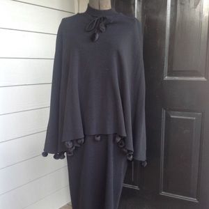 Nina Leonard Black 2piece sweater dress Large